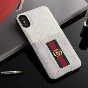 Embossed stitching card case phone case for iphone