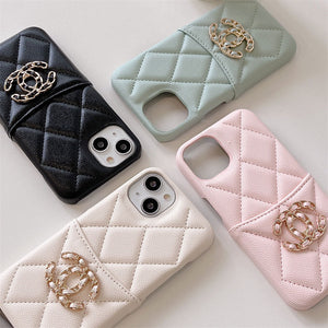 Luxury soft leather phone case for iphone