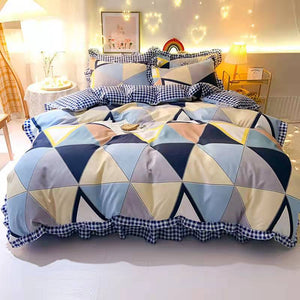 Fashion princess style Skin-friendly cotton four-piece Bed skirt