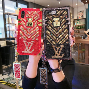 Full Diamond square phone case for iPhone