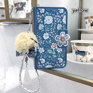 Fashion wallet Floral Clamshell Phone Case