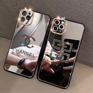 Luxury rhinestones Mirror phone Case for IPhone 13