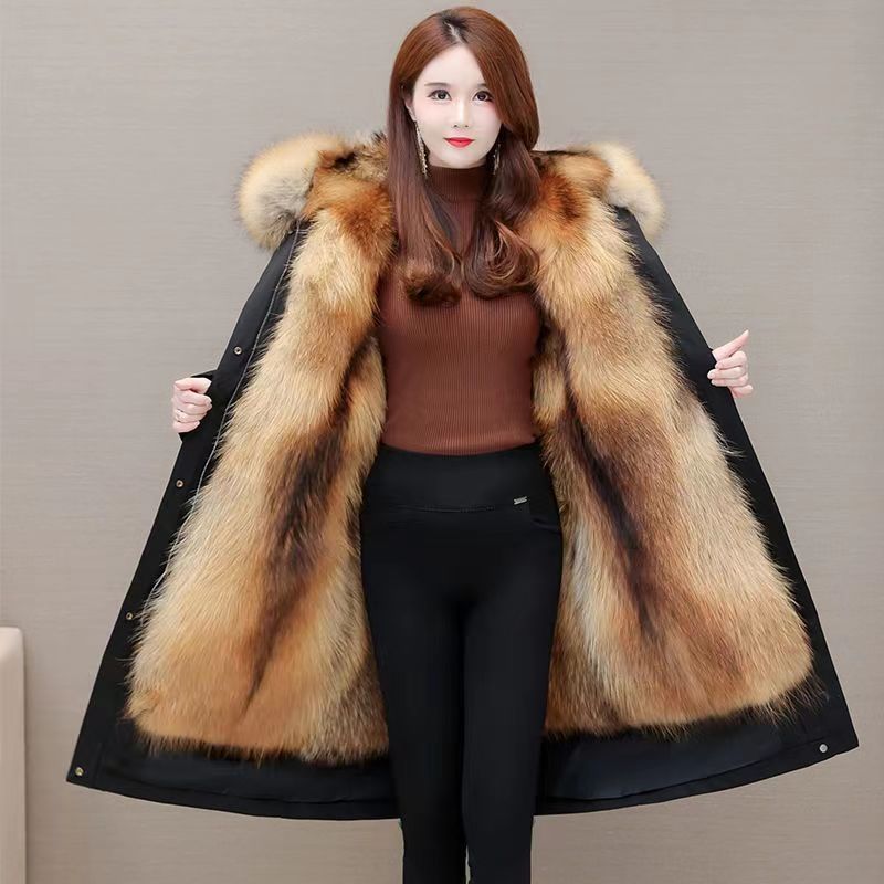 2022 Winter New Long Fur Fox Coat