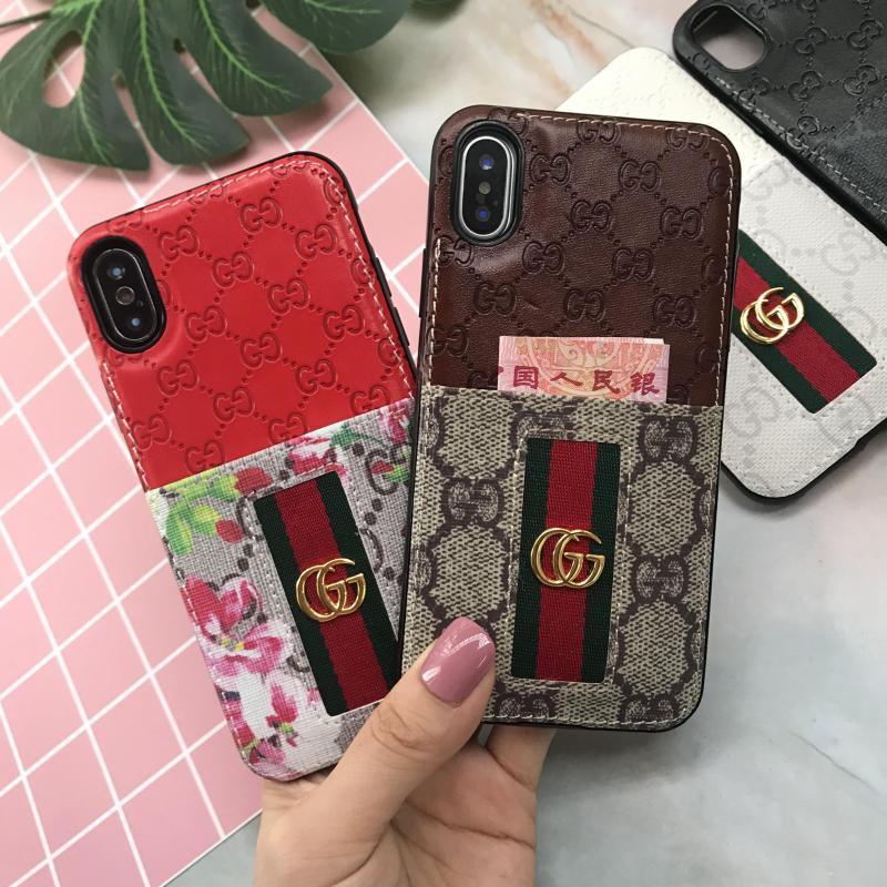 Embossed stitching card case phone case for iphone