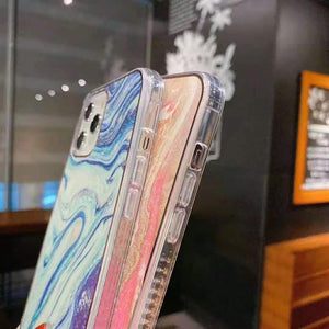 Electroplated marble soft phone case