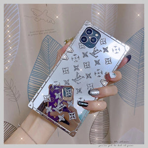 Luxury square mirror phone case