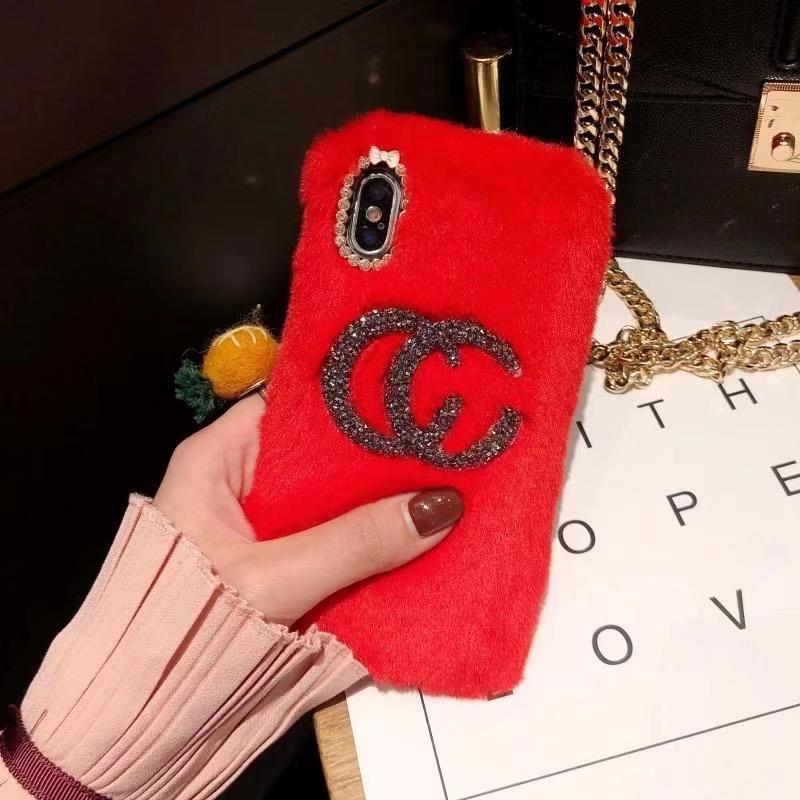 Fashion Rhinestone plush phone case