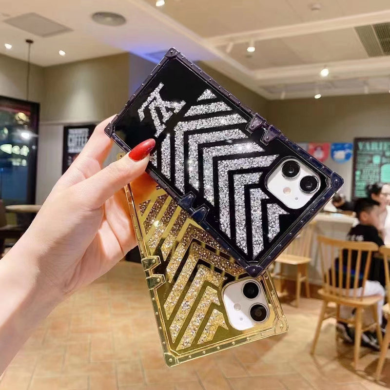 Luxury  Diamond Square Phone Case for iPhone