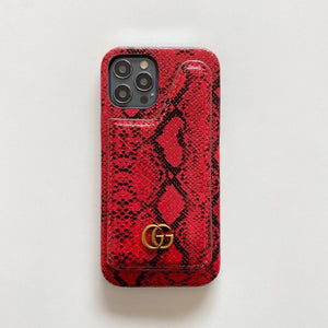 Fashion snake pattern card phone case