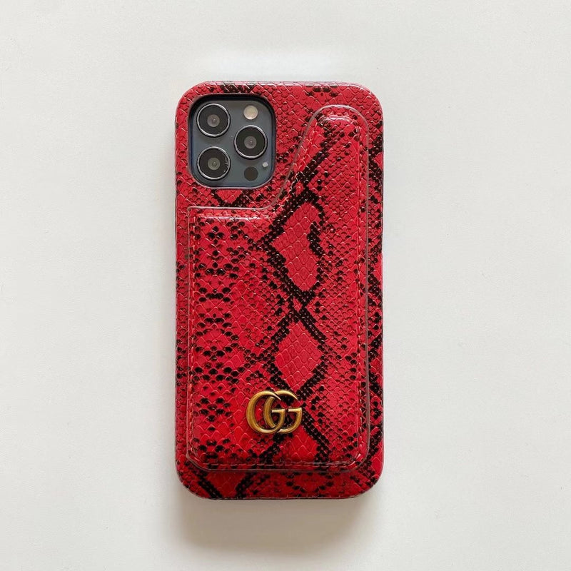 Fashion snake pattern card phone case