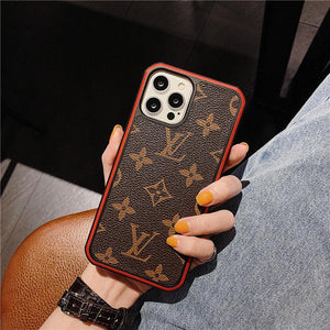 Retro letter stitching side phone case for iphone