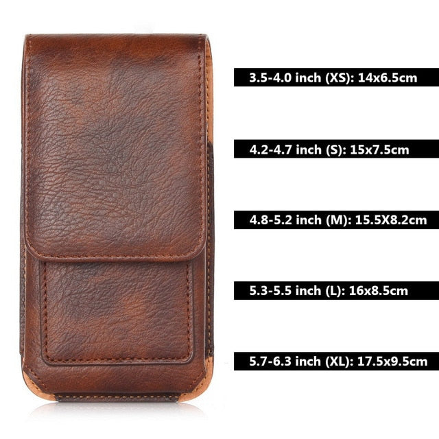 Universal Leather Phone Pouch Holster