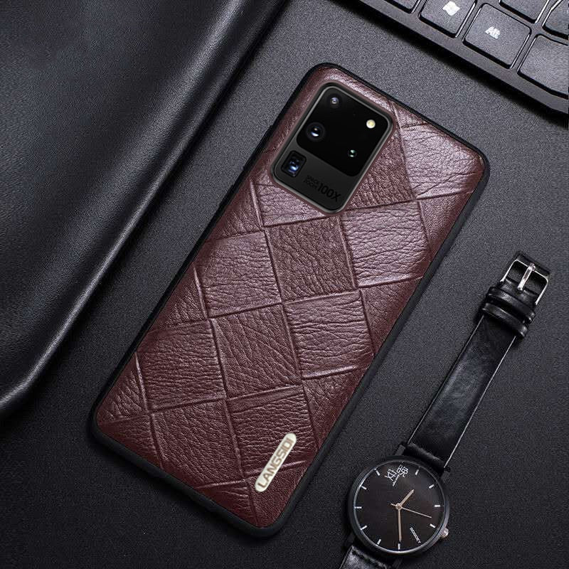 Genuine Leather Back Shockproof Cover