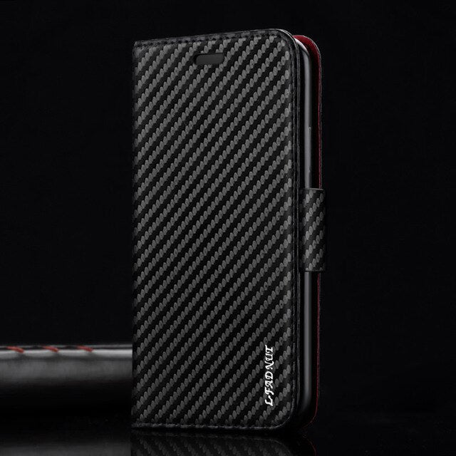 Vintage Carbon Fiber Flip Case